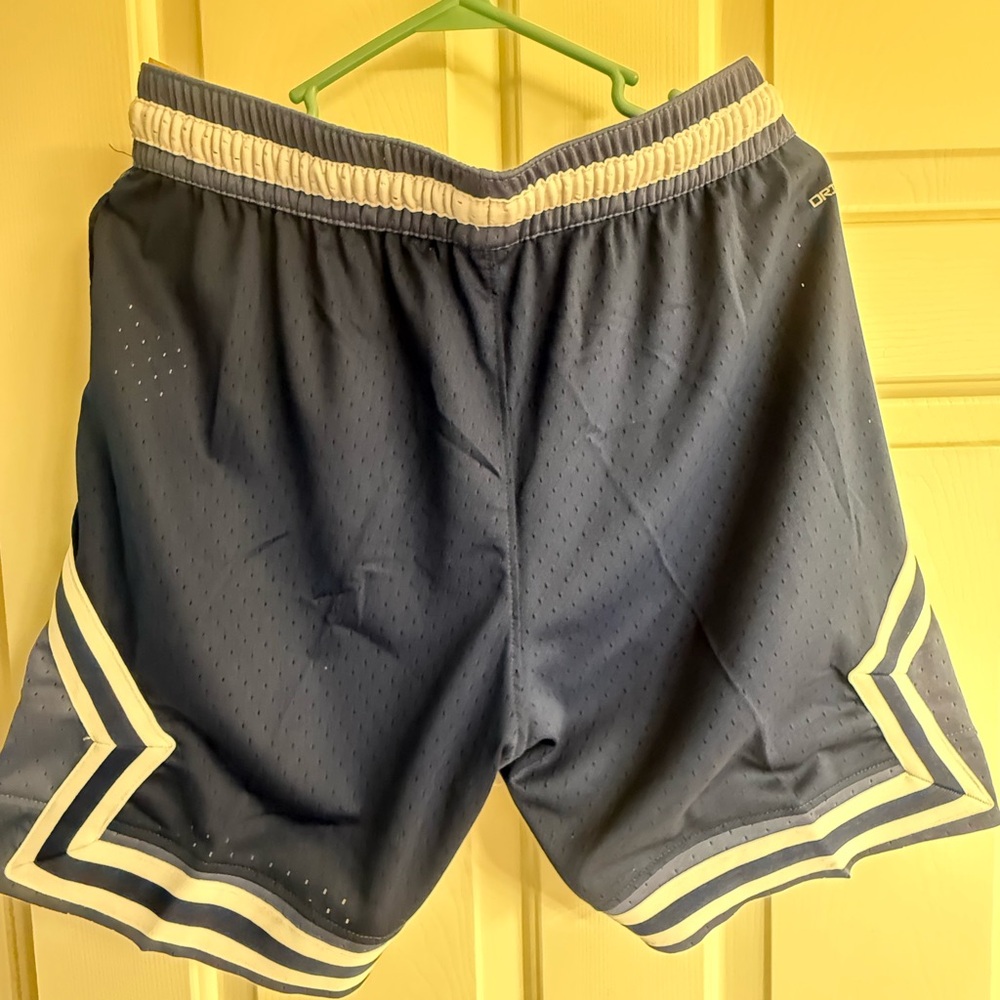 Jordan Navy Athletic Shorts with White Accents - Picture 2 of 4